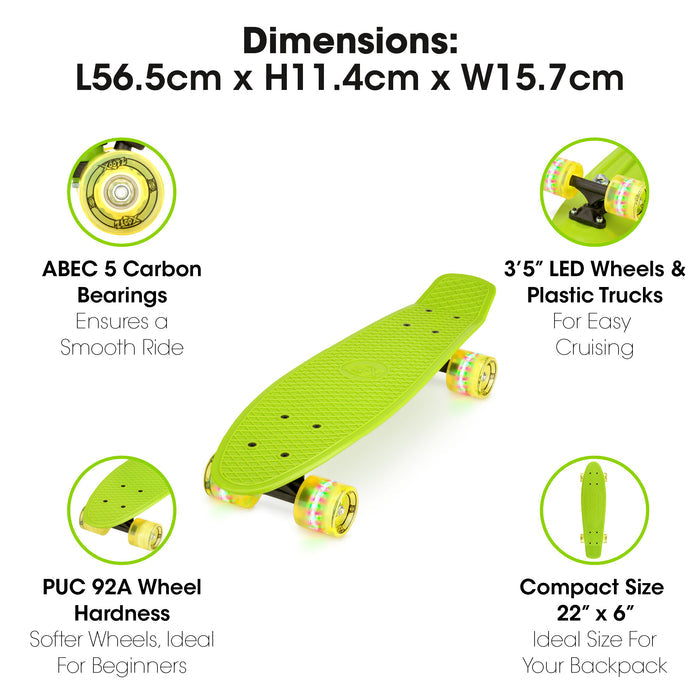 green led skateboard