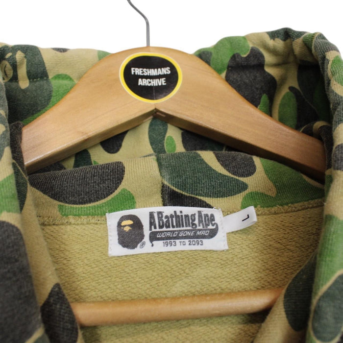 Bape Green ABC Camo 2nd Ape Pullover Cotton Hoodie