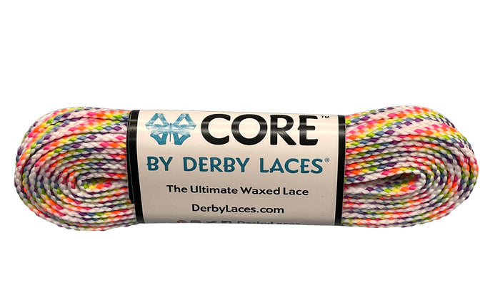 Core Derby Laces - Rainbow White