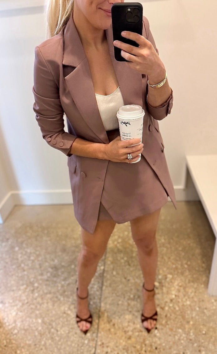 Dark Taupe Klara Skort - Amor Lafayette