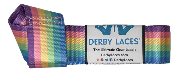 Derby Laces Skate Leash - Pastel Rainbow
