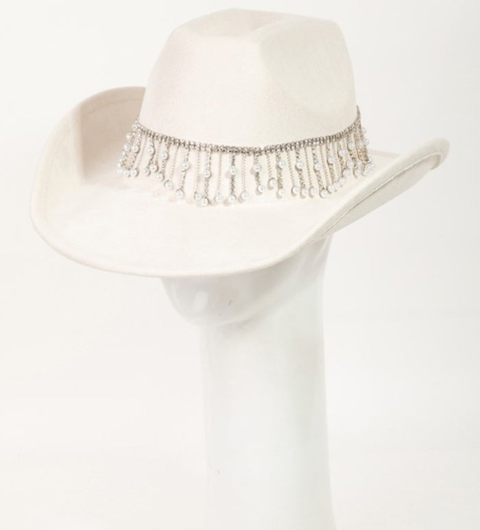 Diamonds and Pearls Cowgirl Hat