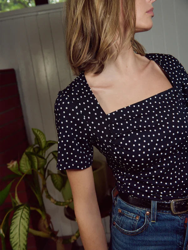 Elsie Top - Cabana Polka Dot