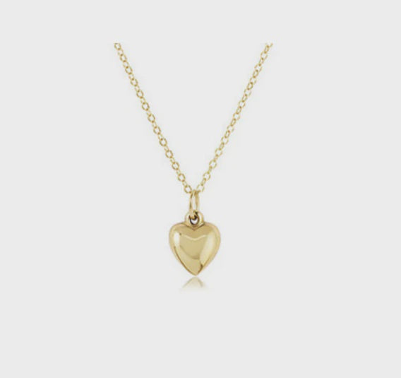 Enewton - 16in Necklace Gold - Love Plush Small Gold Charm