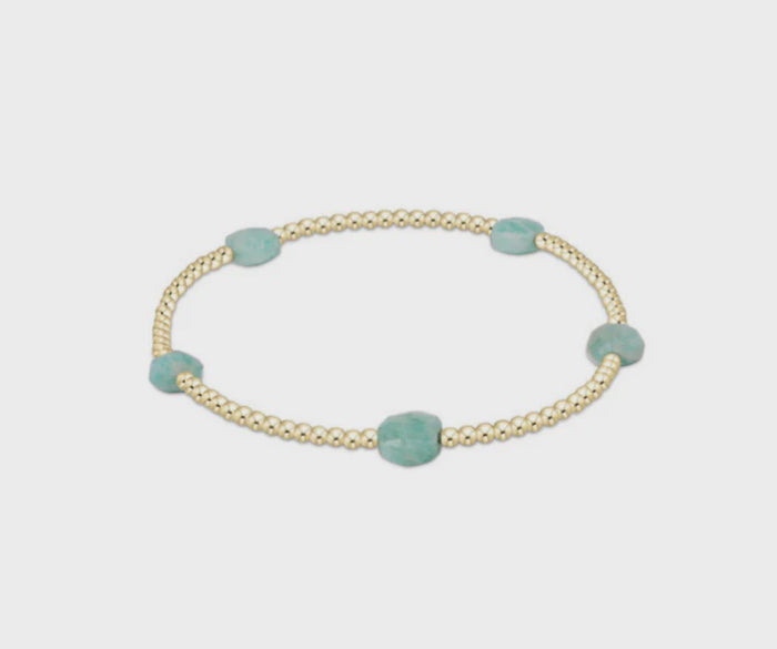 Enewton - Admire Small Gem 2mm Gold Bracelet - Amazonite