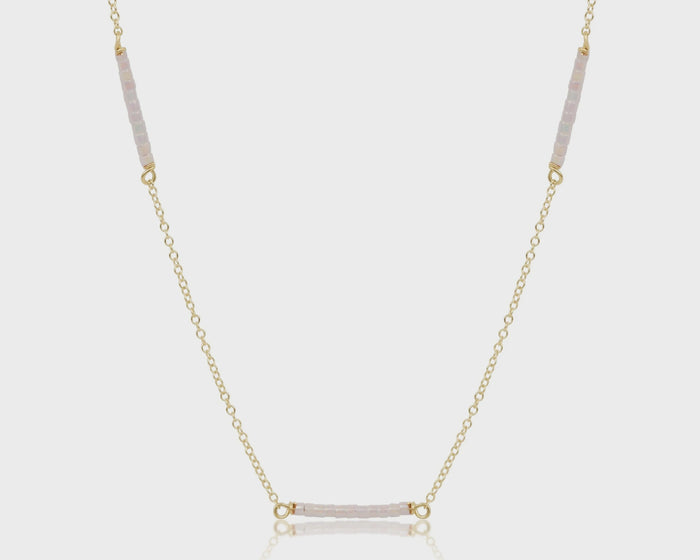 Enewton 15" choker simplicity chain gold - hope bliss - silky white