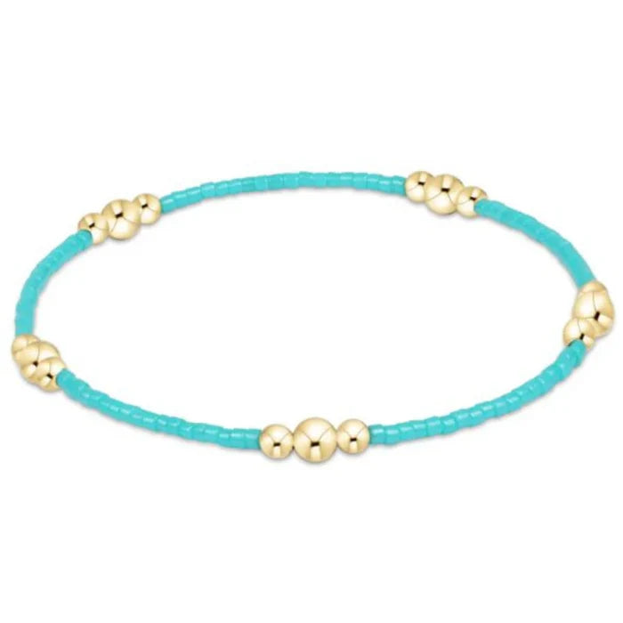 enewton 6.25" Hope Purpose Gold Bracelet in Turquoise