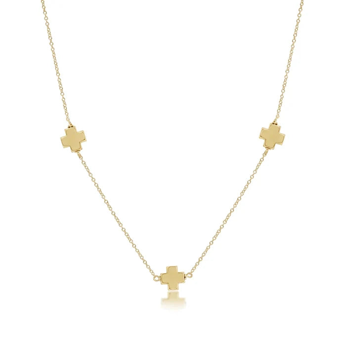 enewton choker simplicity chain gold - signature cross gold