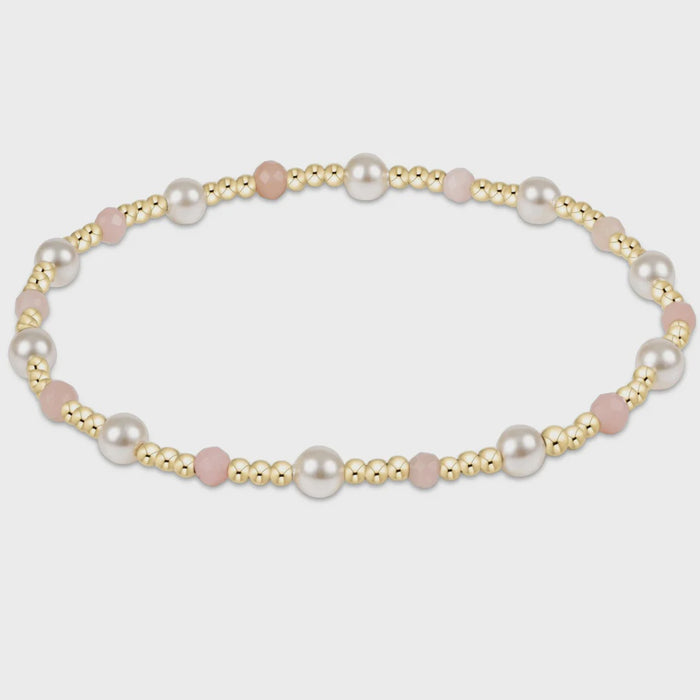 Enewton Pearl Sincerity Pattern 4mm Bead Bracelets- Pink Opal