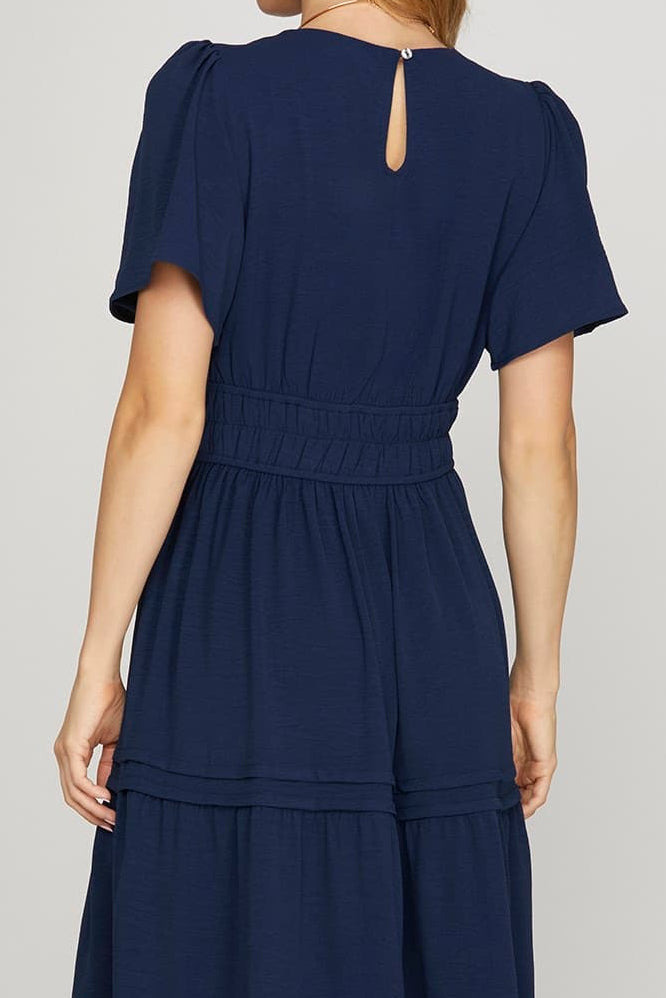 Fashionably Late Dress Navy