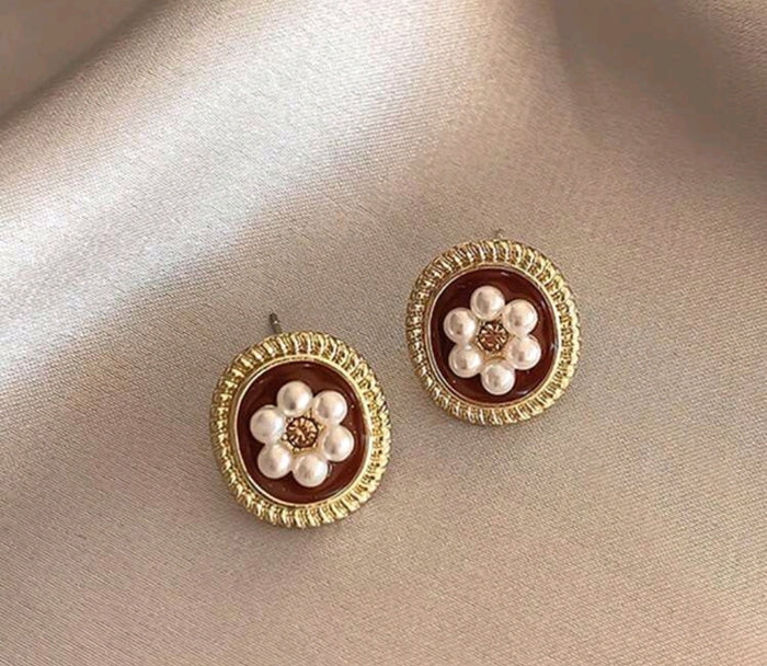 Flower Pearl Earrings