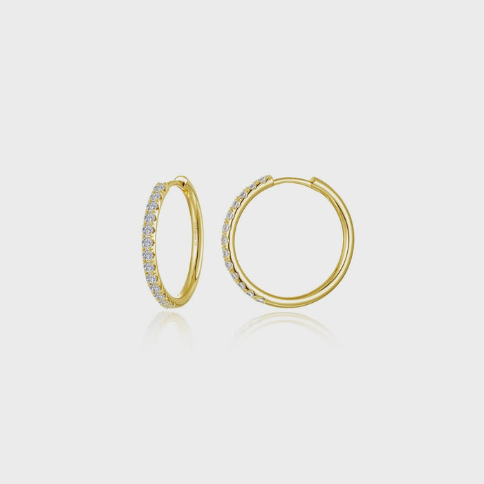 Lafonn Medium Alina Round Hoop Earrings