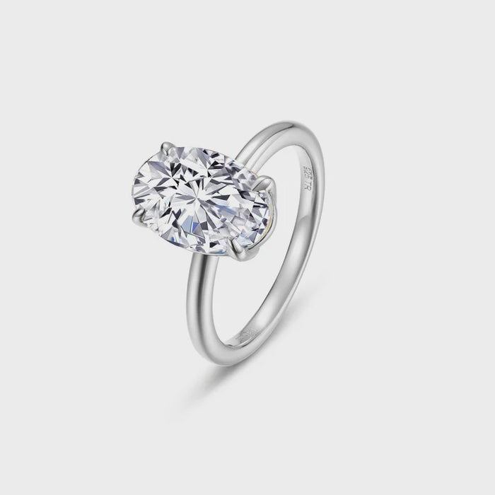 Lafonn Silver Poise Oval-Cut Ring