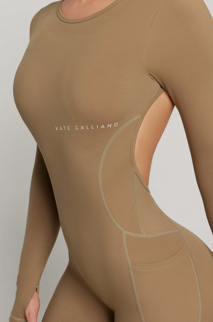 Long Sleeve Jumpsuit - CaramelKG21 - CAR - M/LKATE GALLIANO