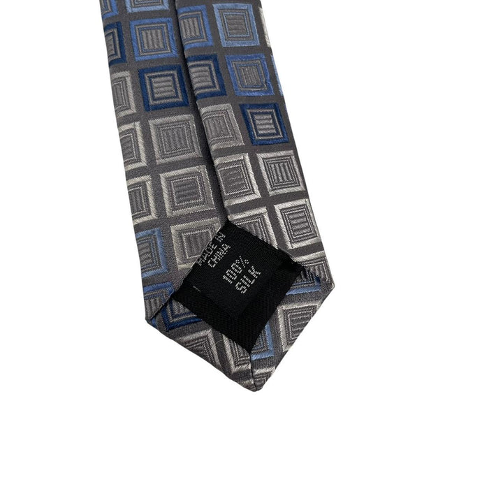 Michael Kors Grey and Blue Silk Tie