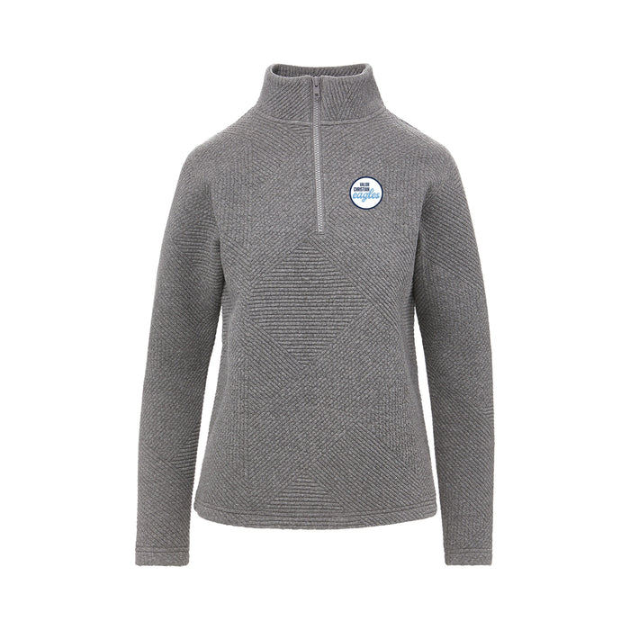 MV Sport Zig Zag Quilted 1/4 Zip - Grey