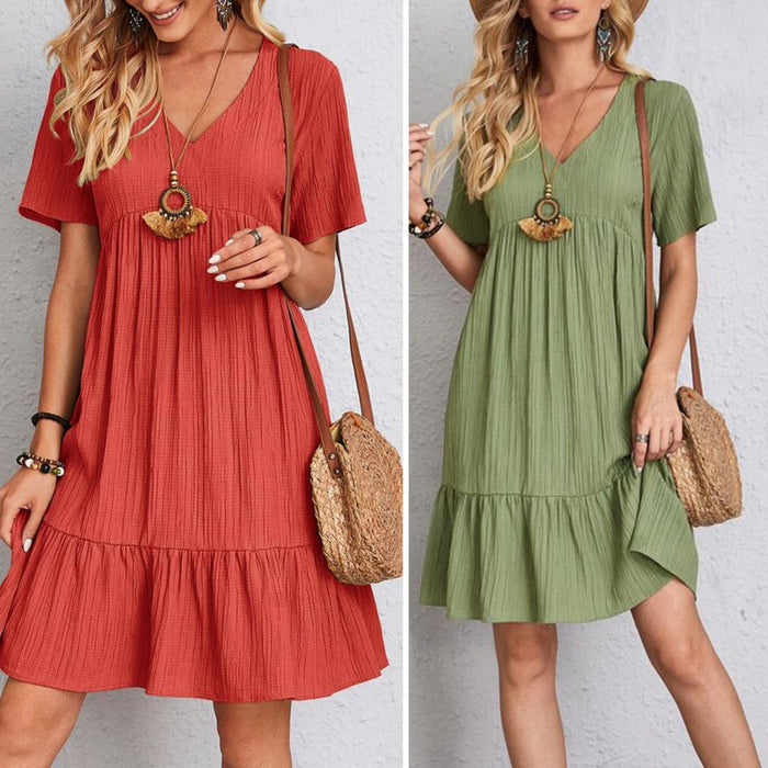 SANDRA | ELEGANT DRESS WITH TUMMY COVERAGE