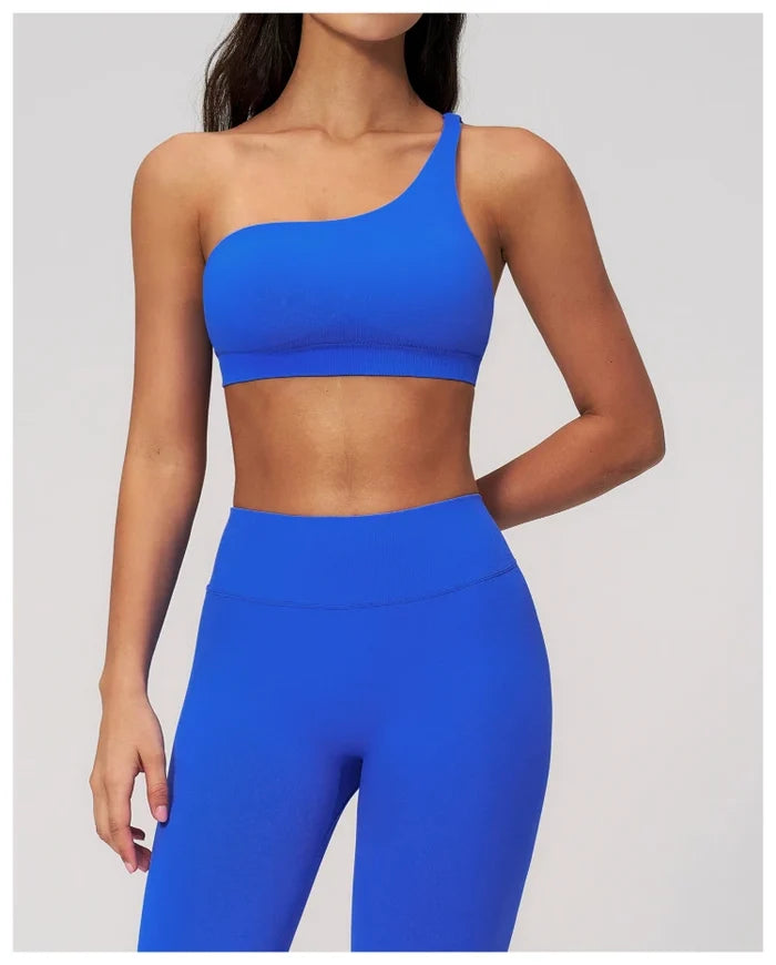 SPARK Spring New One Shoulder Pretty-Back Yoga Bra ZC7790