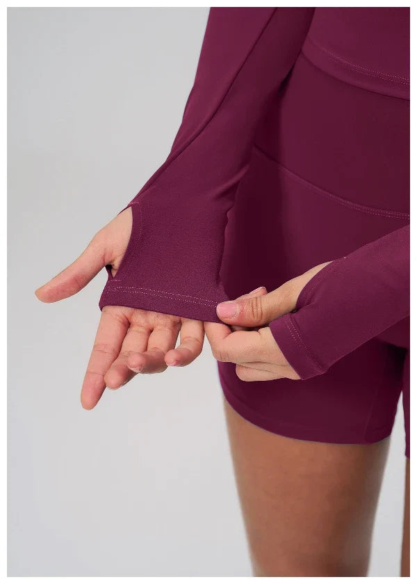 SPARK Summer Buttery-Soft Brushed Yoga Fitness Long Sleeve Yoga Top ZC2551