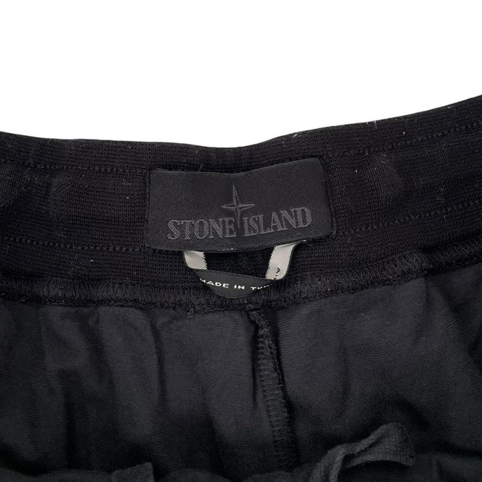 Stone Island Ghost SS 2022 Black Cotton Jogger Shorts