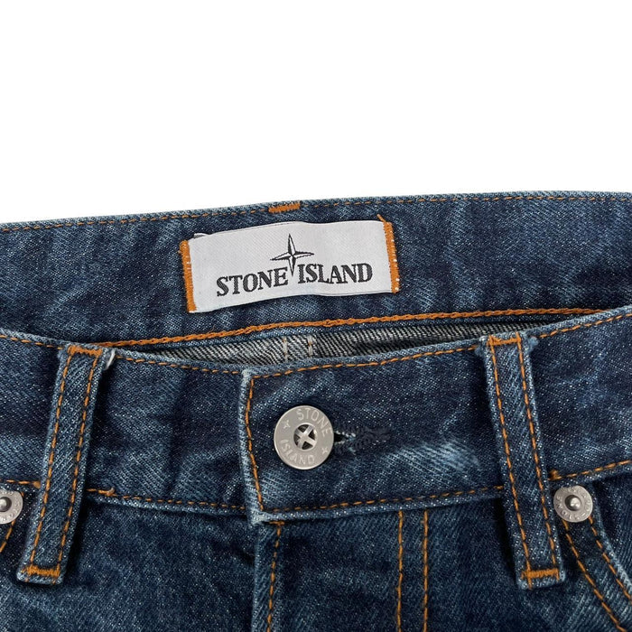Stone Island Navy Blue Slim Fit Denim Jeans