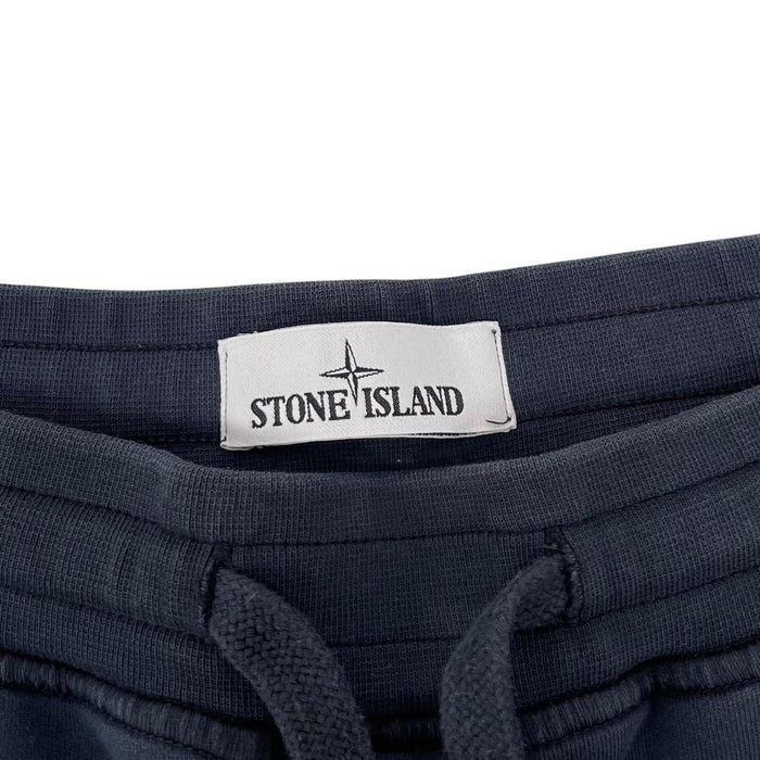 Stone Island SS 2021 Navy Blue Cotton Jogger Shorts