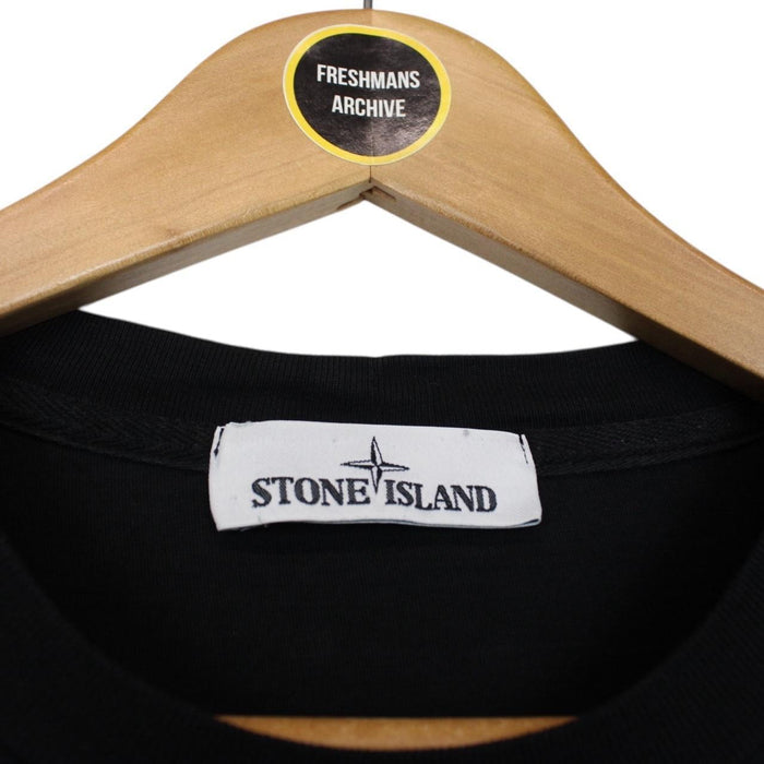 Stone Island SS 2022 Black Long Sleeve Compass T-Shirt