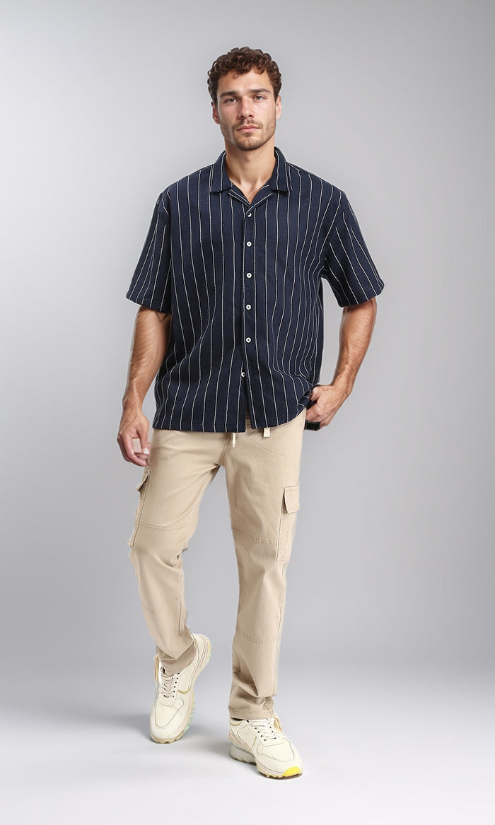 Stone Utility Drawstring Cargo Trousers - 0192460