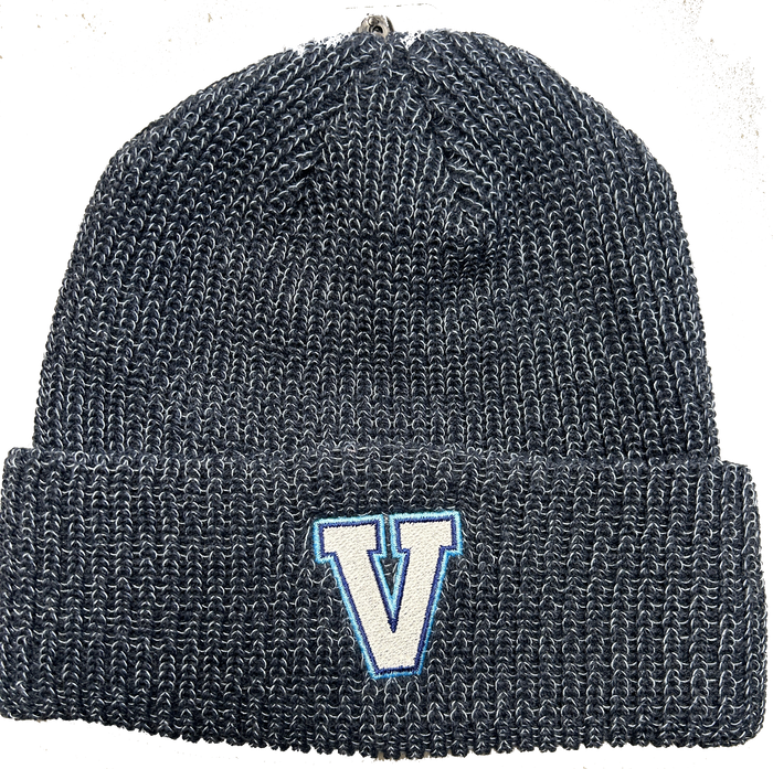 Waffle Knit Tri Colored Cuffed Beanie