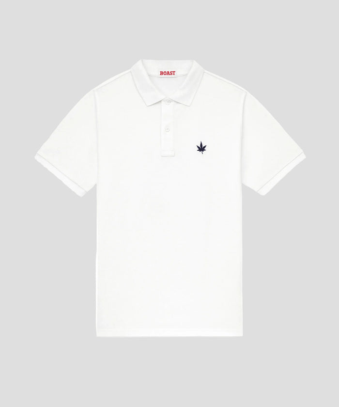 Polo in White Navy