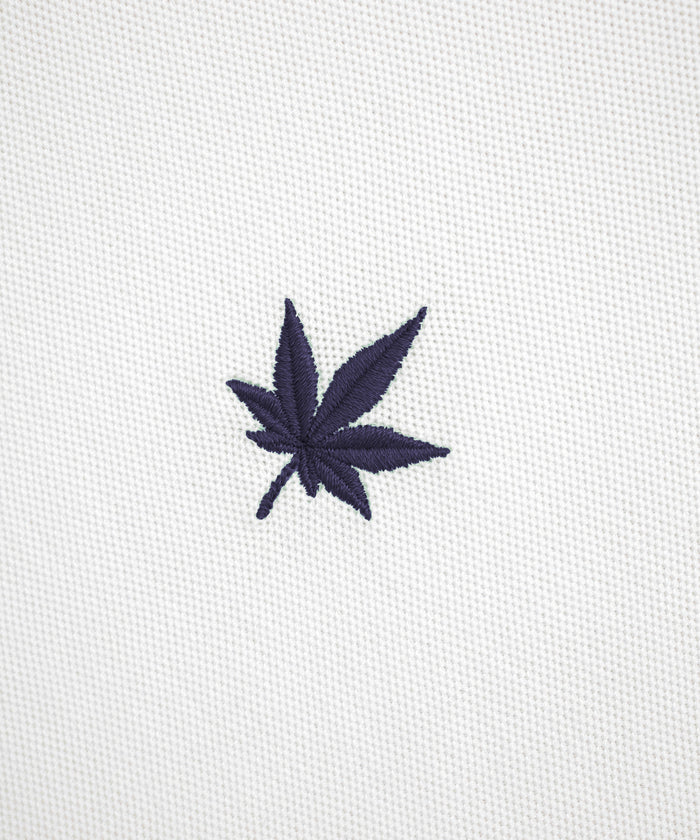 Polo in White Red Navy