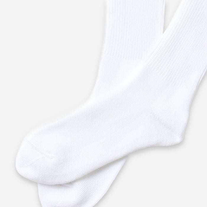 3 PACK ORGANIC DAILY RIBBED SOCKS - WHITE