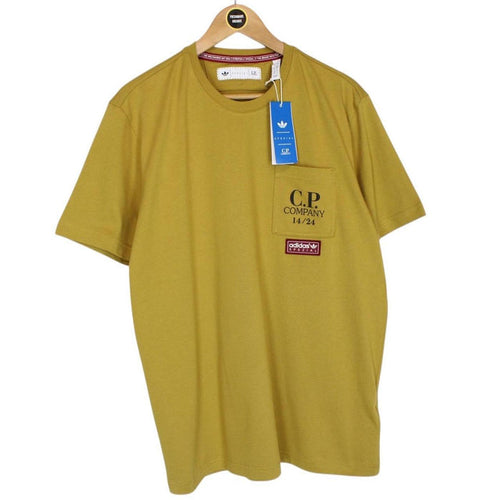 Adidas Spzl x CP Company Preloved Brown Cotton Short Sleeve Pocket T-Shirt