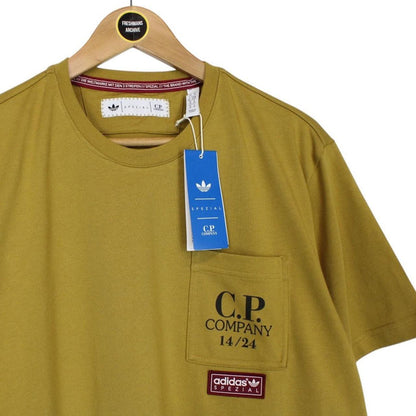 Adidas Spzl x CP Company Preloved Brown Cotton Short Sleeve Pocket T-Shirt