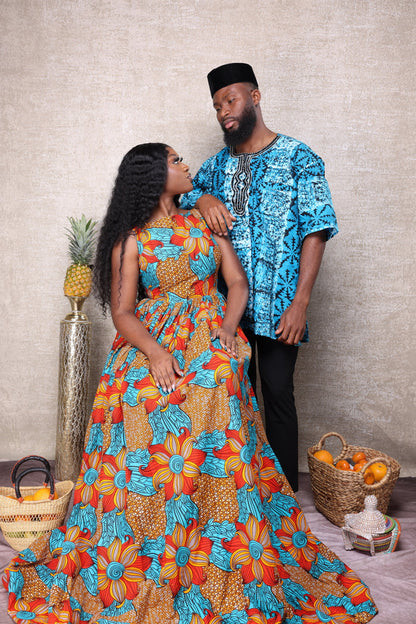African print long maxi dresses.🔥