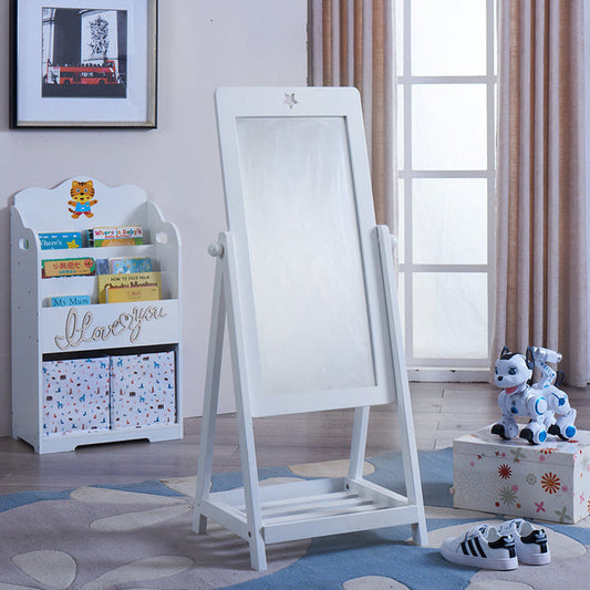 ALL 4 KIDS Gloria white wooden standing mirror for kids bedroom, front product view