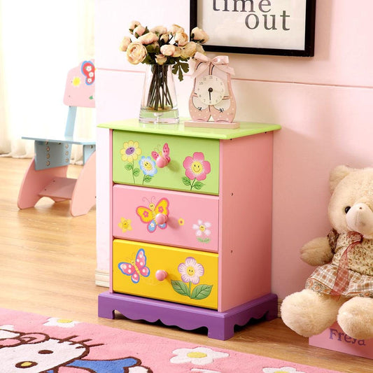 Olivia Fairy girls 3 drawer bedside table by All 4 Kids