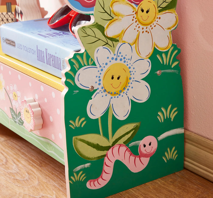 Olivia fairy 3-tier bookcase with drawer for girls bedroom storage