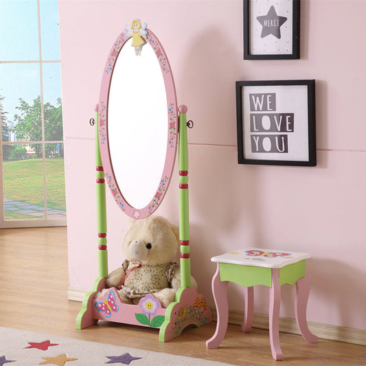 Olivia fairy wooden standing mirror for girls bedroom