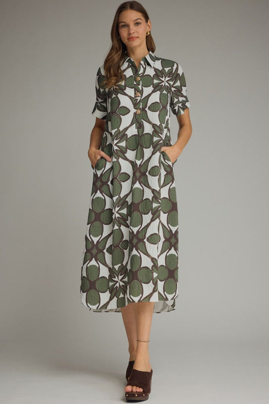 All For It Olive Green Maxi Dress