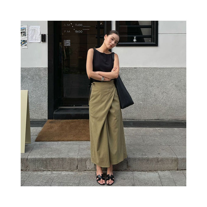 ASAYA7181 – Urban Drape Wrap Skirt Pants 🖤🌿