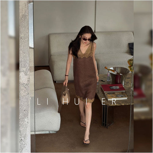 ASAYA7183 – Mocha Muse Layered Dress 🤎✨