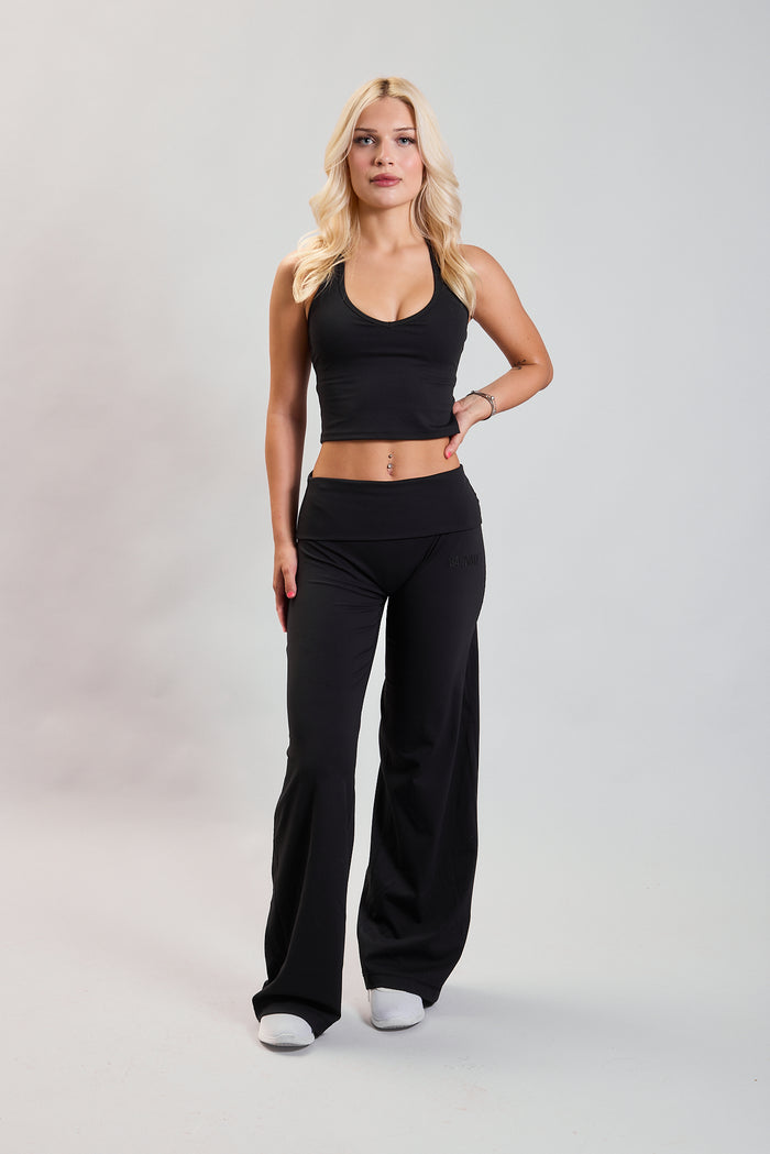 AZUR STRAIGHT LEG BOTTOMS BLACK