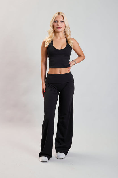 AZUR STRAIGHT LEG BOTTOMS BLACK