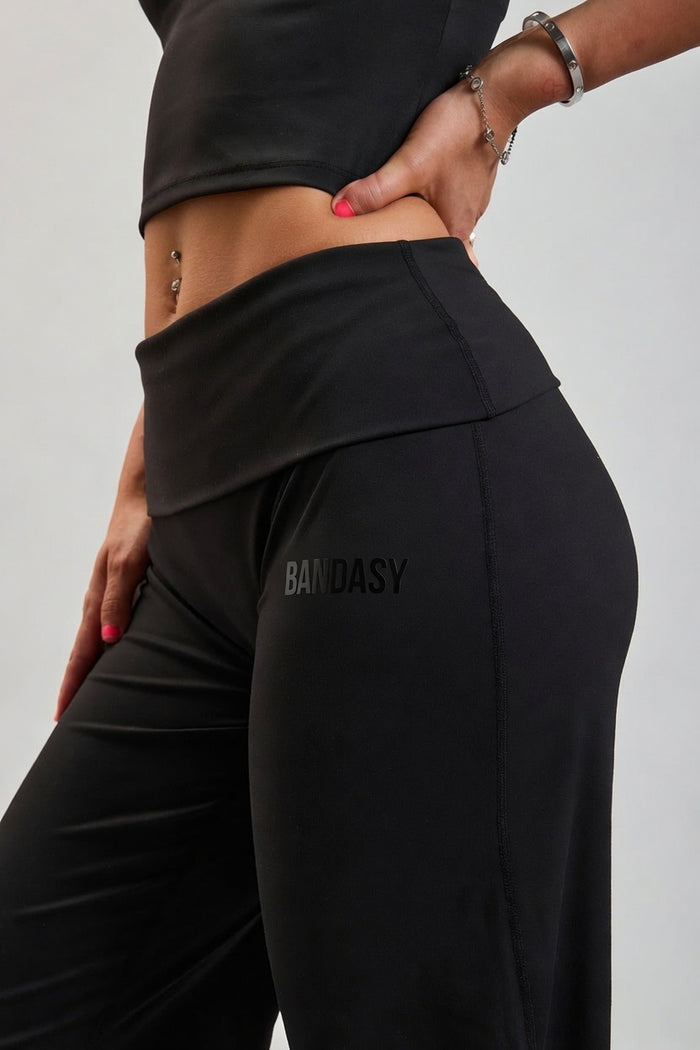 AZUR STRAIGHT LEG BOTTOMS BLACK
