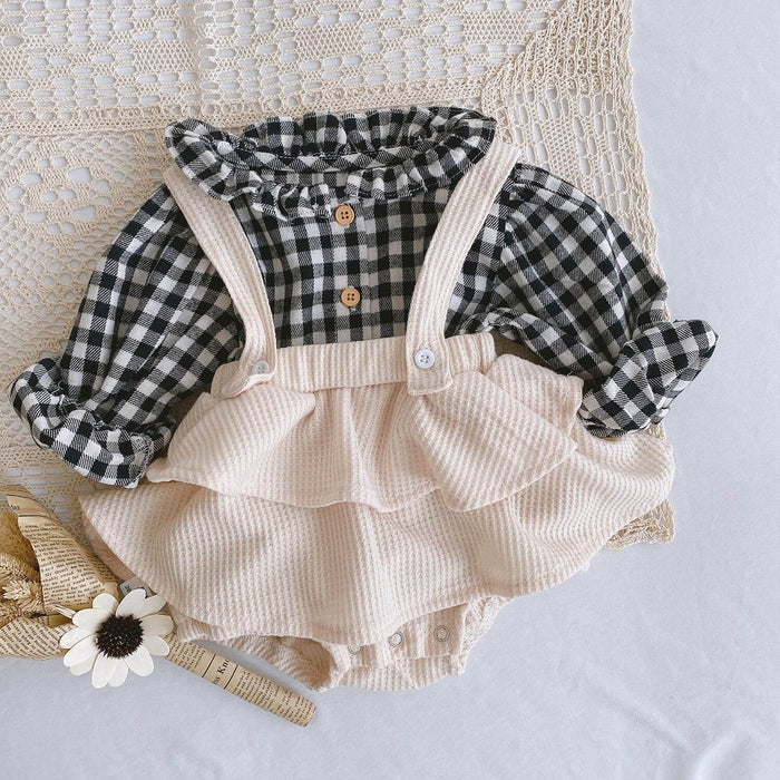 Baby Girl Pleated Romper 0-2 Years | Lotus Leaf Ruffle Baby Romper Girl