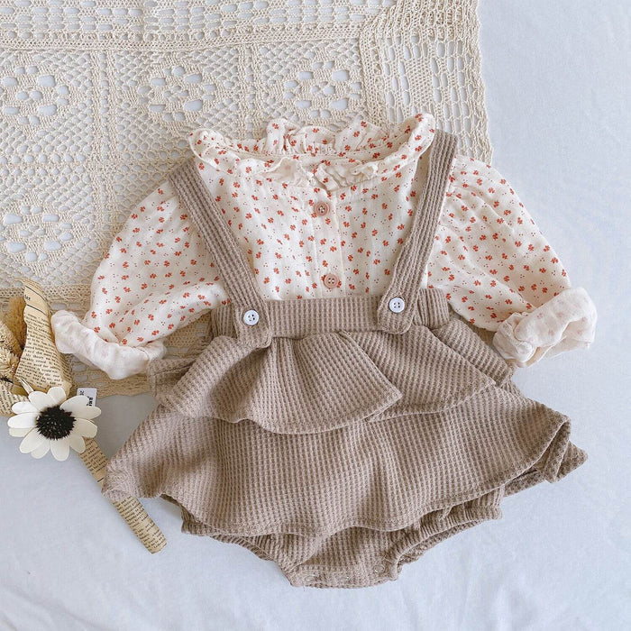 Baby Girl Pleated Romper 0-2 Years | Lotus Leaf Ruffle Baby Romper Girl