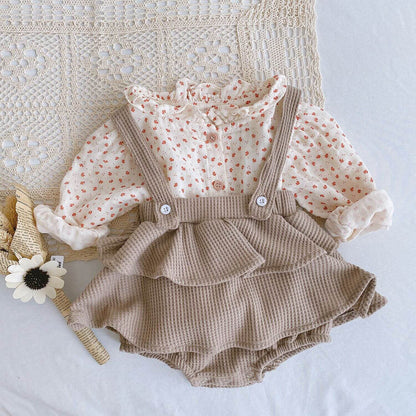 Baby Girl Pleated Romper 0-2 Years | Lotus Leaf Ruffle Baby Romper Girl
