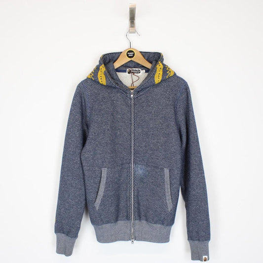 Bape Blue Full Zip WGM Shark Hoodie Jumper