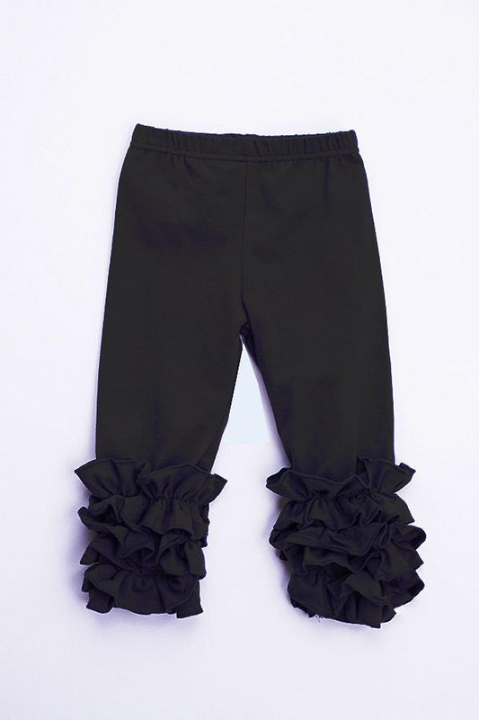 Black Ruffle Bottoms